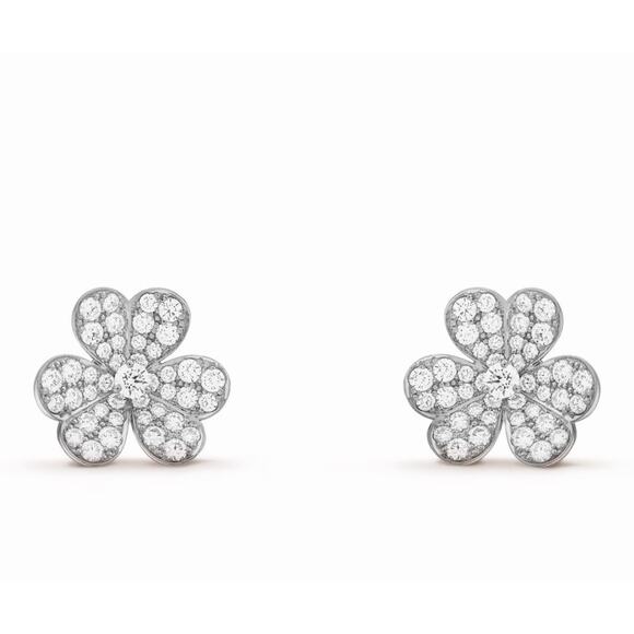 Frivole earrings large model in silver - Picture 6 of 6